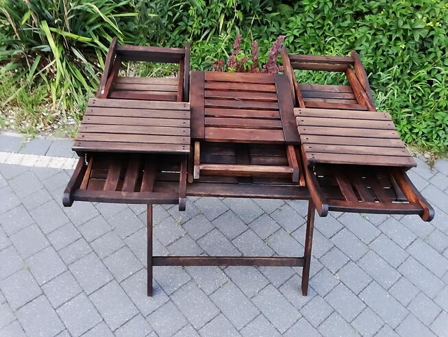 Zestaw mebli ogrodowych drewno 4 elementy.