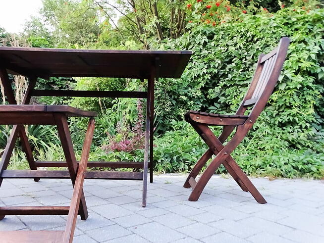 Zestaw mebli ogrodowych drewno 4 elementy.