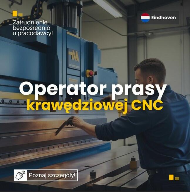 Operator prasy krawędziowej CNC
