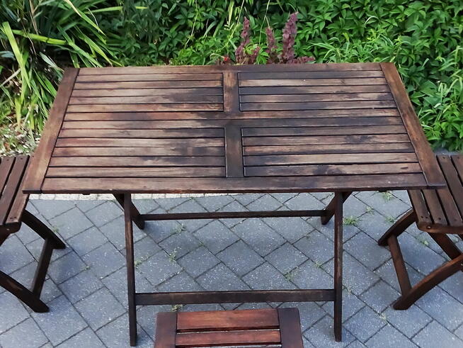 Zestaw mebli ogrodowych drewno 4 elementy.