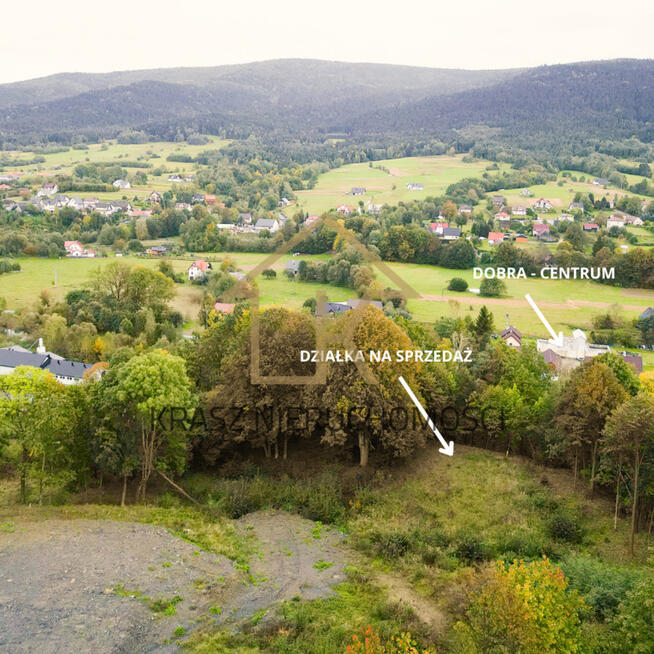Działka budowlana w lesie blisko centrum Dobrej