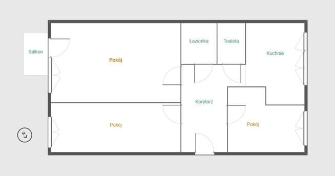 3 niezależne pokoje, balkon, świetna lokalizacja