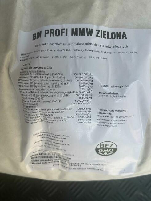 Witaminy, bufor, krowy mleczne opasowe