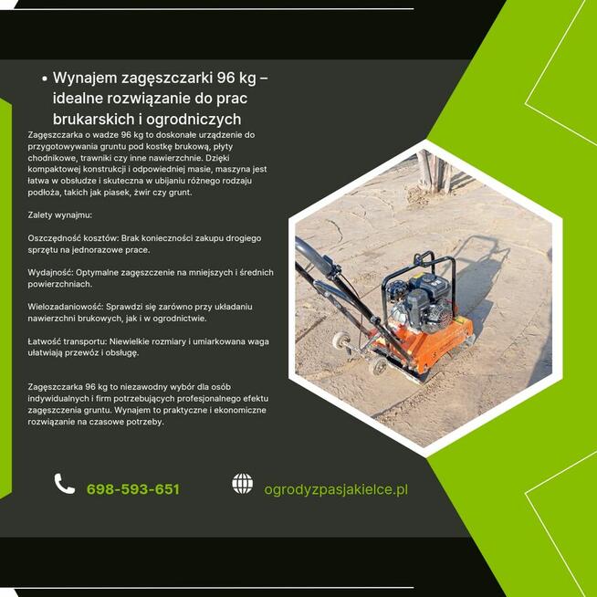 Wynajem profesjonalnego sprzętu ogrodniczego