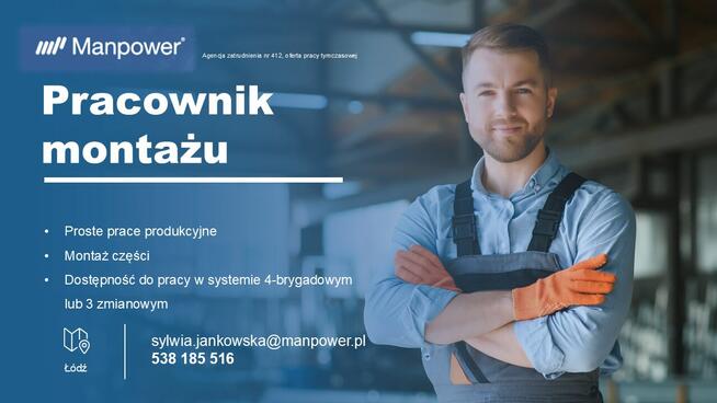 Operator maszyn/ Monter – Bałuty - praca zmianowa