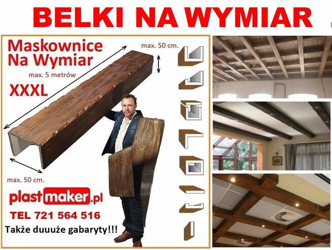 belki rustykalne sufitowe maskownice NA WYMIAR