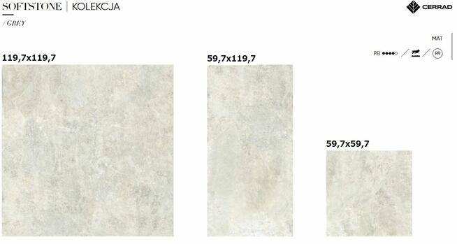 gres 60x60 60x120 120x120 softstone matowy cerrad