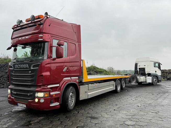 Laweta Holowanie Autostrada A4 Transport maszyn pomocdrogowa