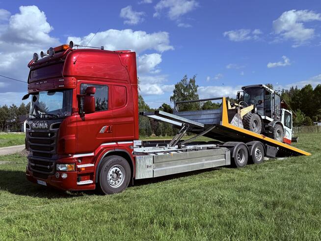 Laweta Holowanie Autostrada A4 Transport maszyn pomocdrogowa