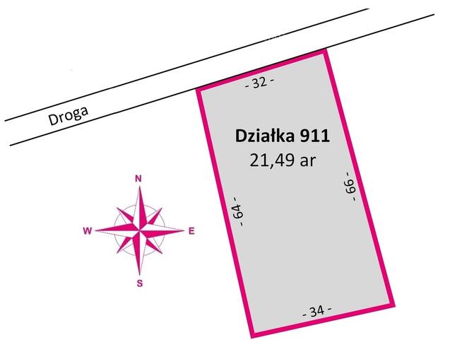Działka 21,49 ar | WZ | 30min do Rzeszowa
