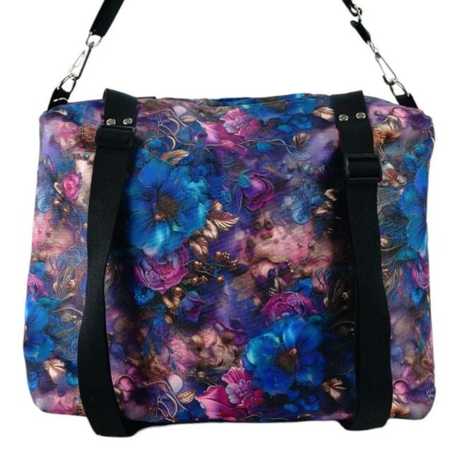 Torbo Plecak Damski 2w1 - Chabrowe Kwiaty