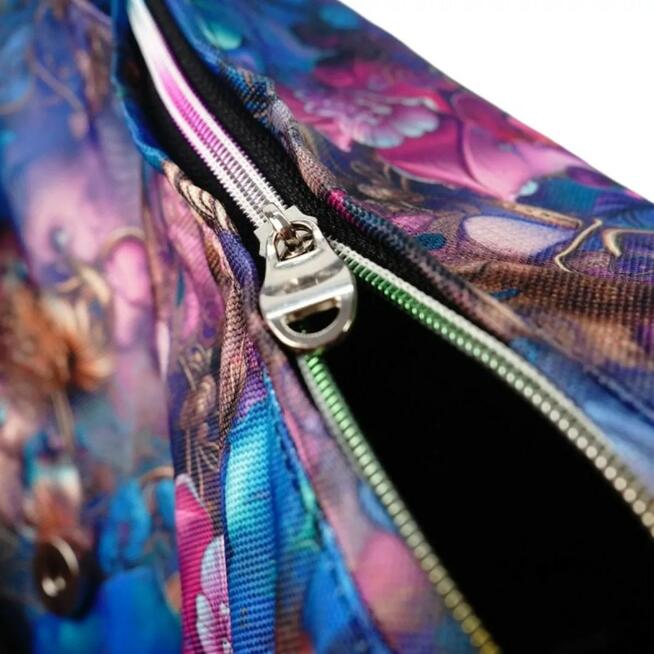 Torbo Plecak Damski 2w1 - Chabrowe Kwiaty