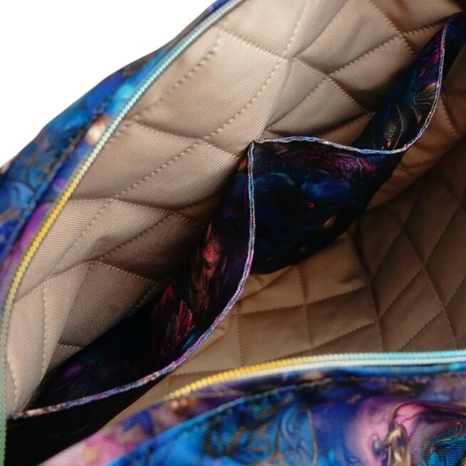 Torbo Plecak Damski 2w1 - Chabrowe Kwiaty