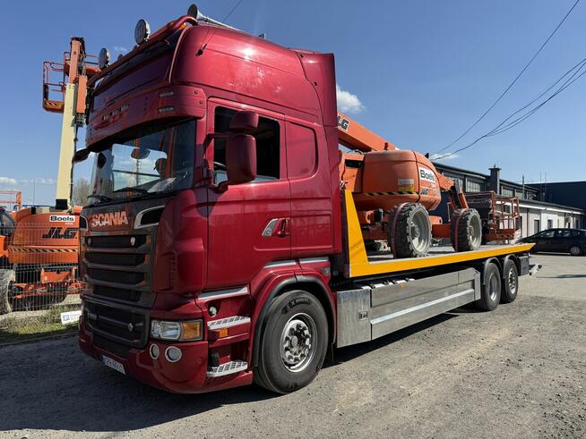 Laweta Holowanie Autostrada A4 pomocdrogowa transport maszyn