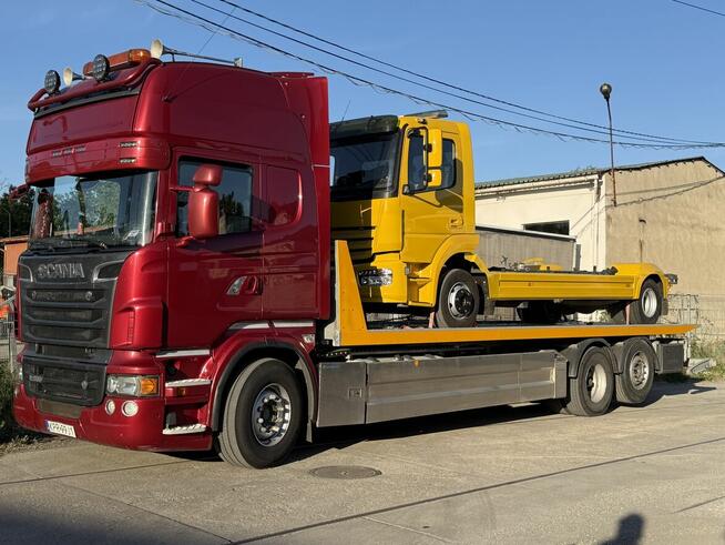 Laweta Holowanie Autostrada A4 Transport maszyn pomocdrogowa