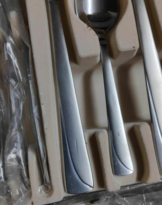 Sztućce Bohmann prosta końcówka satyna połysk skaza