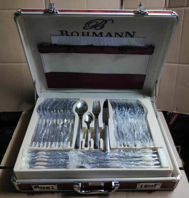 Sztućce Bohmann prosta końcówka satyna połysk skaza