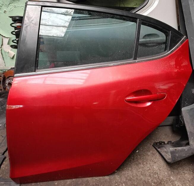 Mazda 3 BN BM Drzwi tyl tylne kompletne lewe 41V demon
