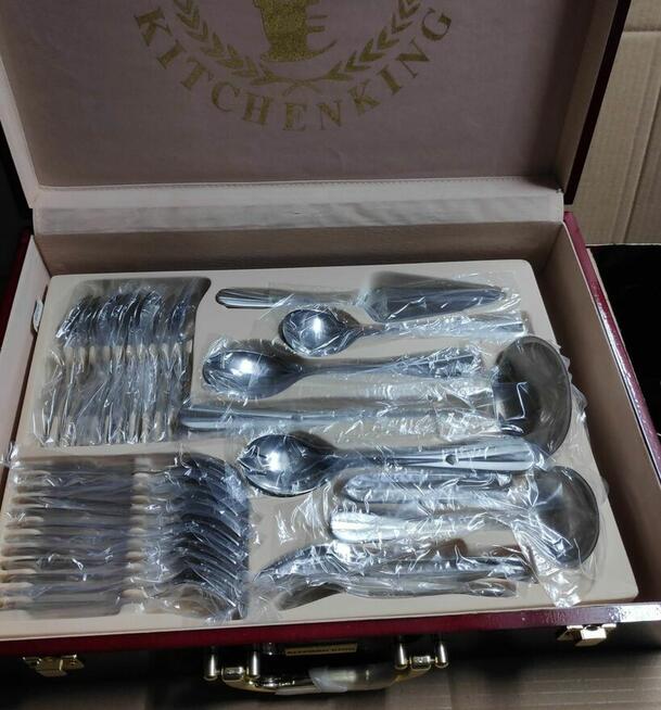 Sztućce satyna 72 el zestaw w kasetce outlet