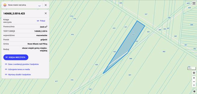 70-letni las sosnowy 5,6 ha woj. Mazowieckie