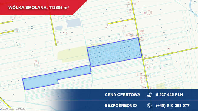 Działka inwestycyjna 11,28 ha pod osiedle z MPZP