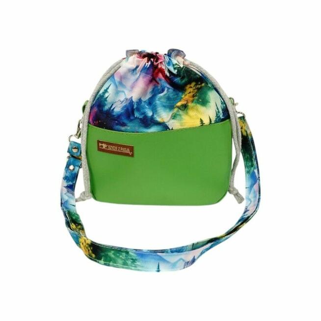 Torebka Sakiewka Leśna Akwarela – Zielona Torebka na Ramię