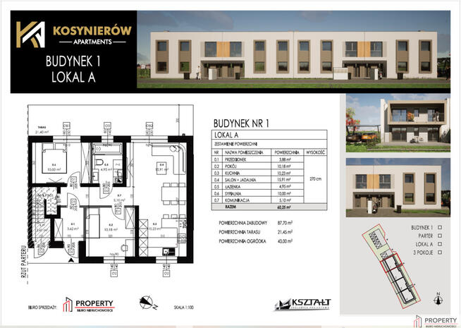 Mieszkanie, 60,25 m2, Kosynierów, Dębica