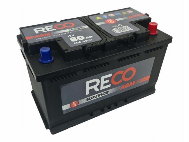 Akumulator Reco 12V / 80Ah / 800A AGM