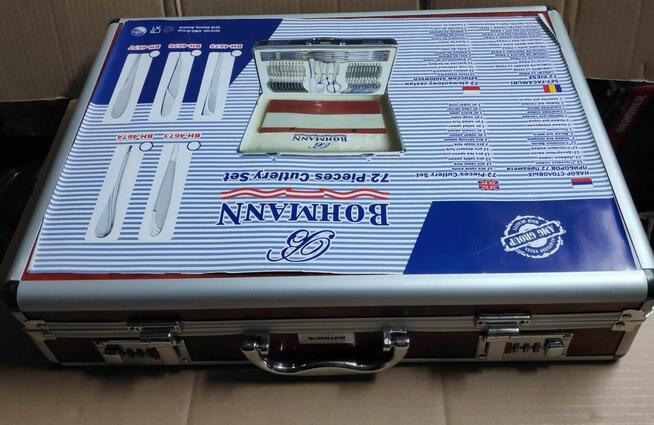 Sztućce Bohmann prosta końcówka satyna połysk skaza