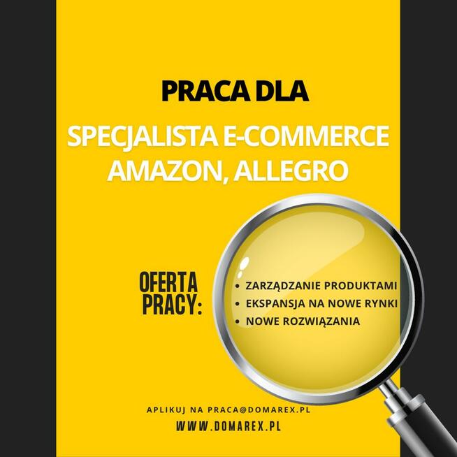 Specjalista ds. E-commerce – Allegro, Amazon, + Częstochowa