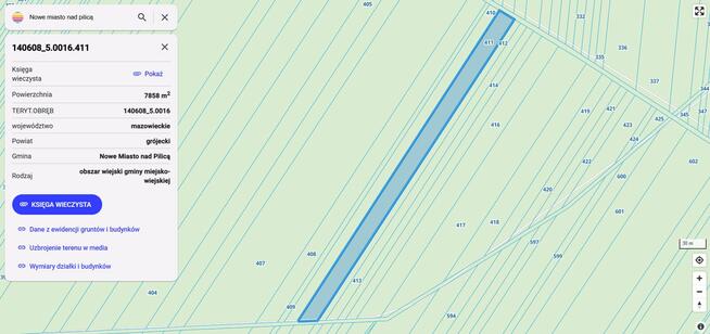 70-letni las sosnowy 5,6 ha woj. Mazowieckie