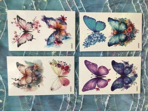 Tatuaż dziara tymczasowy kwiaty impreza sesja zdjęciowa