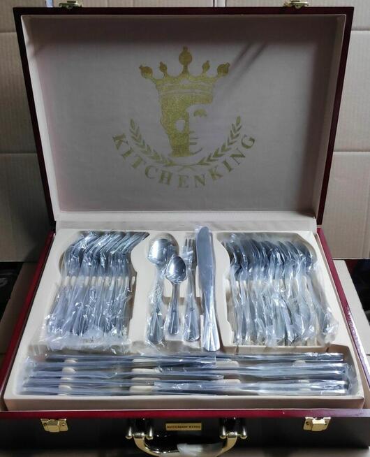 Sztućce satyna 72 el zestaw w kasetce outlet