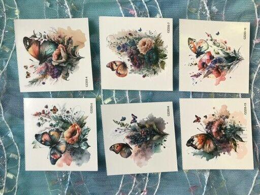 Tatuaż dziara tymczasowy kwiaty impreza sesja zdjęciowa