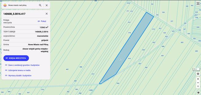 70-letni las sosnowy 5,6 ha woj. Mazowieckie