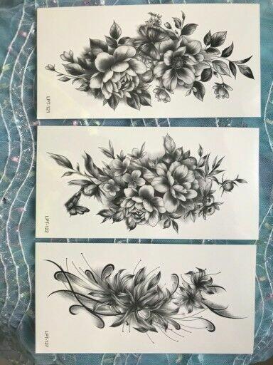 Tatuaż dziara tymczasowy kwiaty impreza sesja zdjęciowa