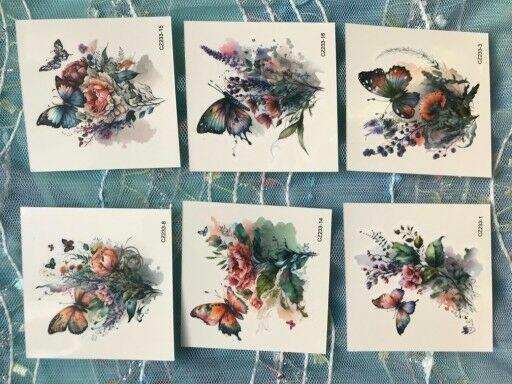 Tatuaż dziara tymczasowy kwiaty impreza sesja zdjęciowa