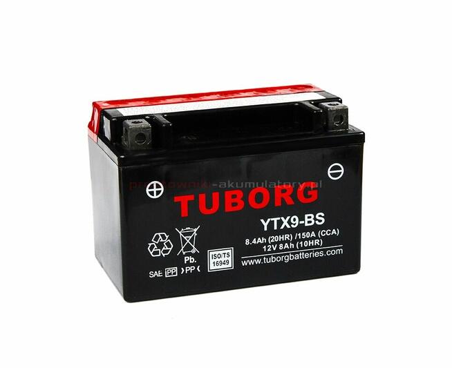 Akumulator Tuborg YTX9-BS 8.4Ah 150A AGM
