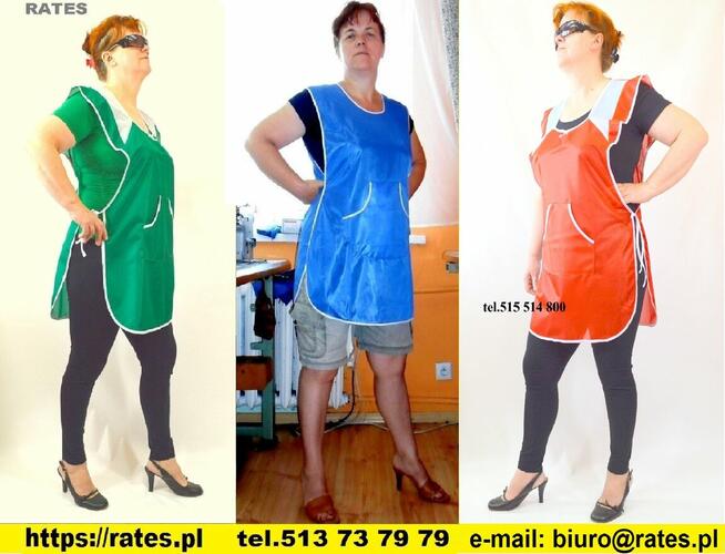Fartuchy stylonowe zakładane przez głowę cena 7 zł.