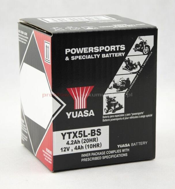Akumulator Tuborg YTX5L-BS 4.2Ah 100A AGM/Yuasa, Exide RECO