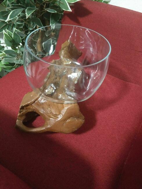 Akwarium Szklana miska Natureza korzeń wazon misa na owoce