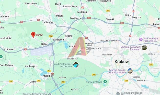 Działka budowlana Burów gm. Zabierzów, Radziwiłłów