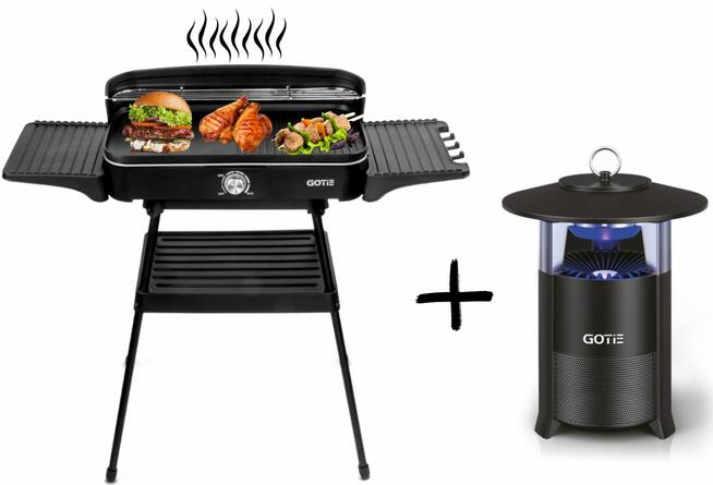 -15 % GRILL ELEKTRYCZNY GOTIE GGE-2200 + LAMPA OWADOBÓJCZA
