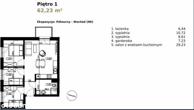 Mieszkanie na sprzedaż 62 m2.