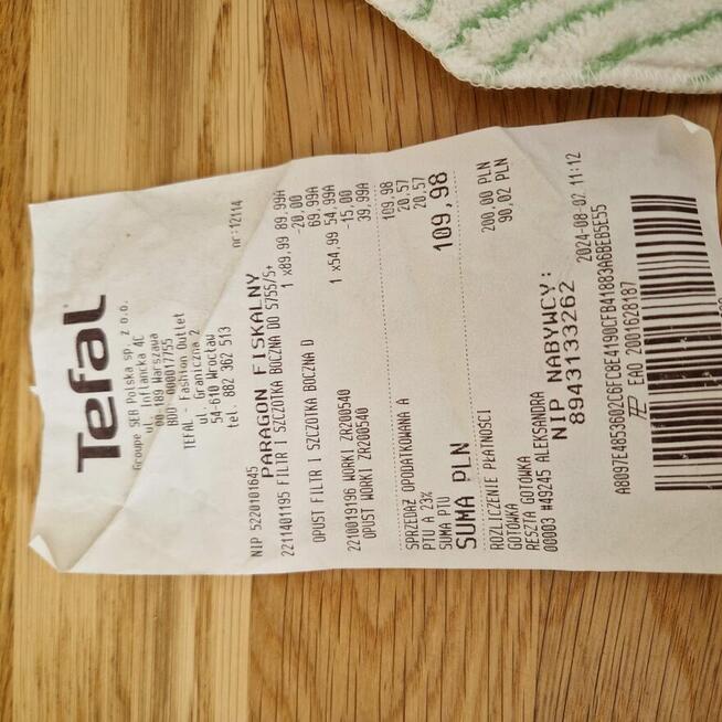 Sprzedam nowe Worki do odkurzaczy i robotów TEFAL Hygiene ZR