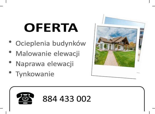 Ocieplanie budynków, malowanie elewacji, tynkowanie