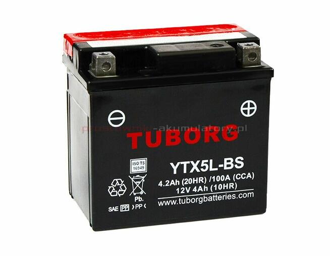 Akumulator Tuborg YTX5L-BS 4.2Ah 100A AGM/Yuasa, Exide RECO