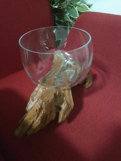 Akwarium Szklana miska Natureza korzeń wazon misa na owoce