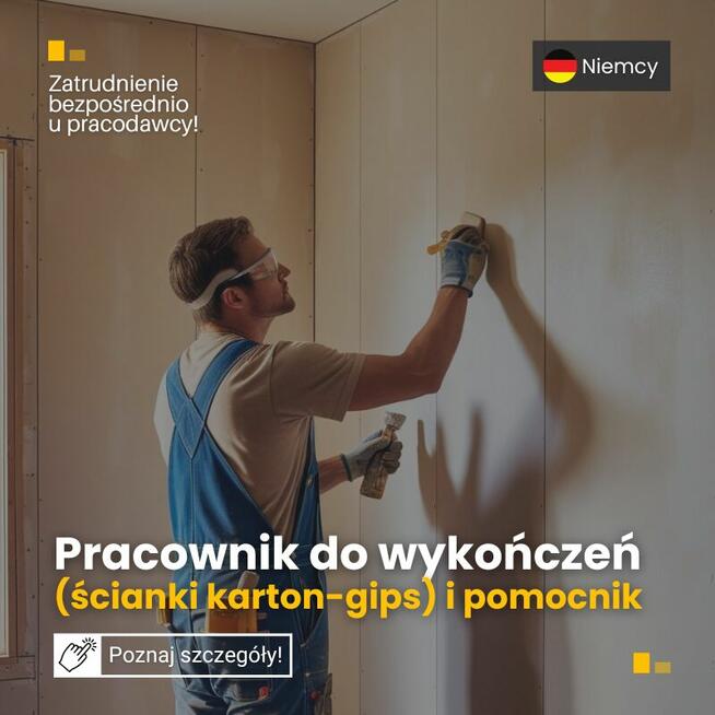 Pracownik do wykończeń/ Pomocnik - Niemcy