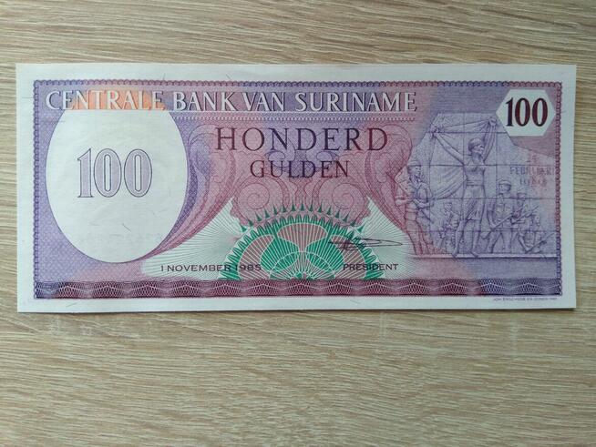 Banknot 100 guldena Surinam